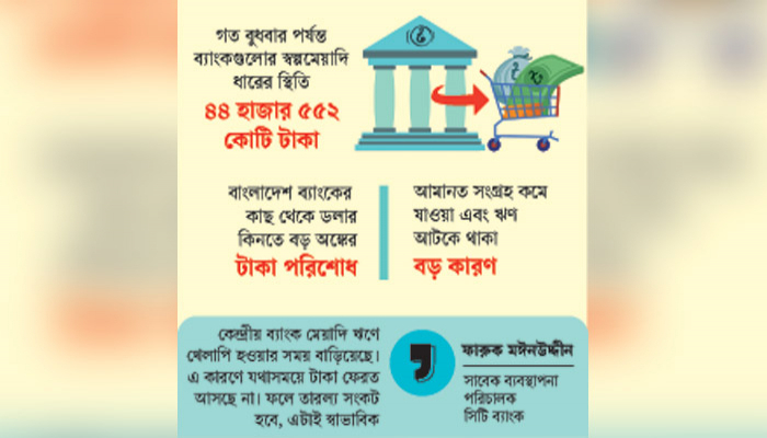  ধার করে চলছে অনেক ব্যাংক , টাকার সংকট