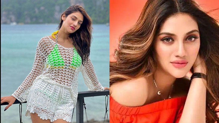 নুসরাত বিকিনি পরে ফের তোপের মুখে 