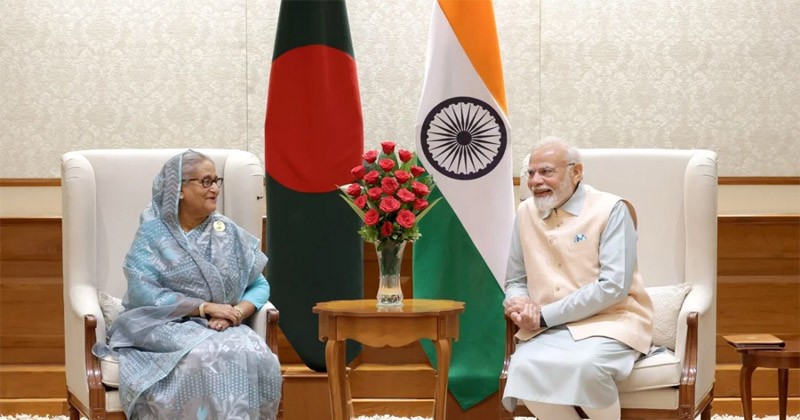 প্রধানমন্ত্রী শেখ হাসিনা মোদির সঙ্গে দ্বিপক্ষীয় বৈঠক শেষ করেছেন 