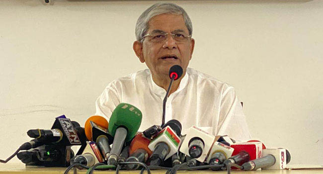 সরকার  মিথ্যা মামলায় সাজা দিতে শুরু করেছে টার্গেট করে  : মির্জা ফখরুল