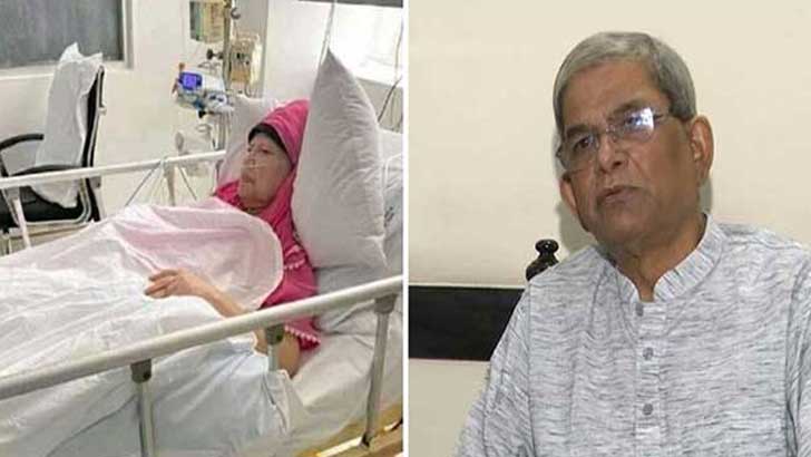 খালেদা জিয়ার সঙ্গে মির্জা ফখরুল হাসপাতালে দেখা করলেন 