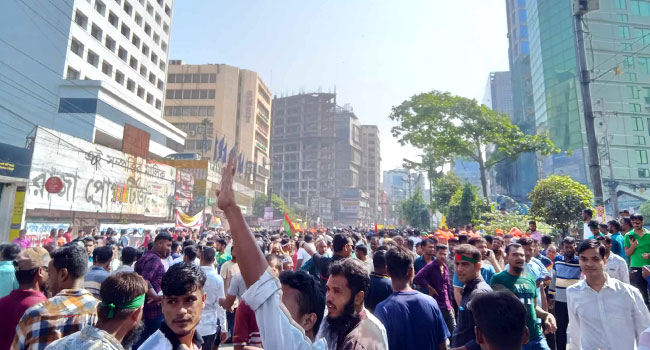 নয়াপল্টন মহাসমাবেশ শুরুর আগেই জনসমুদ্র 