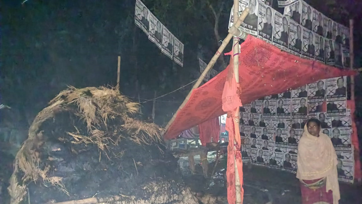 রাতেই স্বতন্ত্র প্রার্থীর তিন অফিসে আগুন বিকালে কোলাকুলির পর 