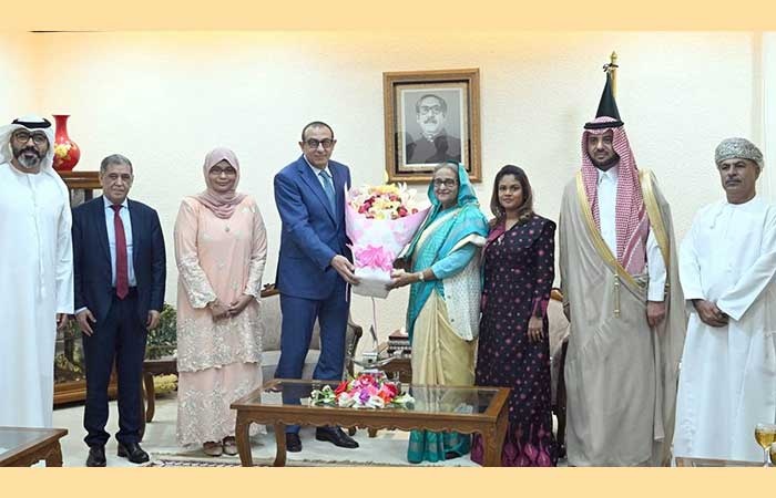 ৭ দেশের রাষ্ট্রদূতের সাক্ষাৎ প্রধানমন্ত্রীর সঙ্গে 