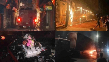 ৫ স্থানে আগুন এক রাতে