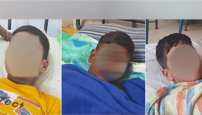 চুরির অপবাদে পেটানো হলো ৪ শিশুকে সিরাজগঞ্জে 
