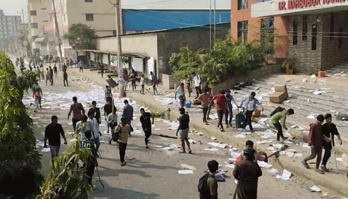 ডেমরা-যাত্রাবাড়ী এলাকা সংঘর্ষে রণক্ষেত্র