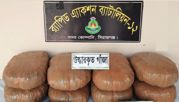 ২০ কেজি গাজা সহ ২ জন আটক সিরাজগঞ্জে