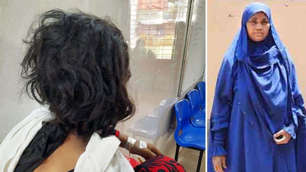শাশুড়ি গ্রেফতার নির্যাতনের পর প্রবাসীর স্ত্রীর মাথার চুল কাটার অভিযোগ, 