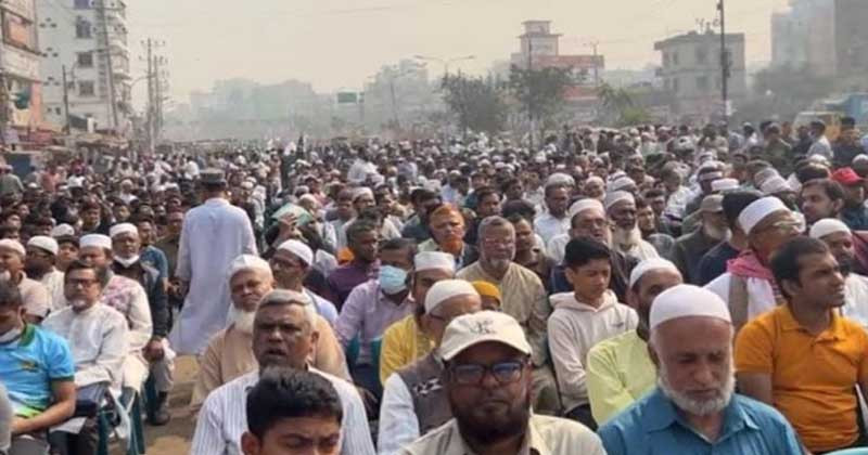 জনতার স্রোত জামায়াত আমিরের সমাবেশস্থলে 