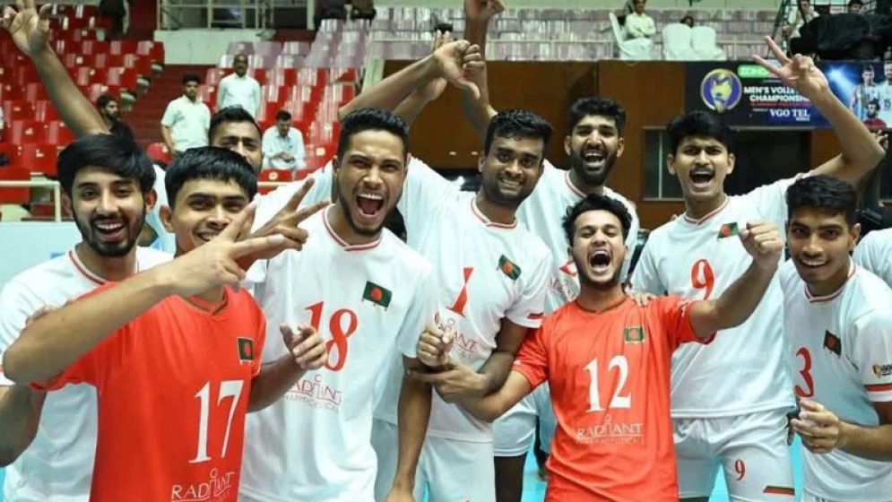 ভলিবলে ফাইনালে বাংলাদেশ  উজবেকিস্তানকে হারিয়ে 